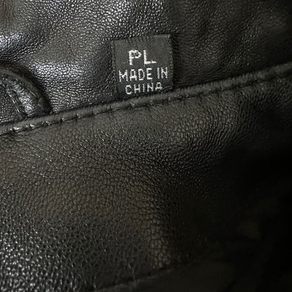 Vintage Leather Jacket Tibor Leathers Black Coat Women's Petite Size Large - Picture 5 of 11